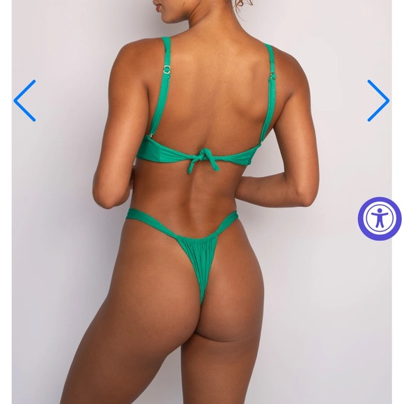 Skatie “Bobbi” Bikini Bottoms | True Green | Size M | Adjustable - Picture 7 of 9